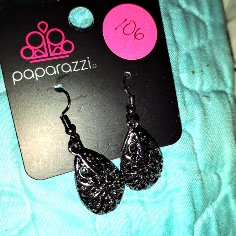 Fashion, Gothic Black Steel Earrings